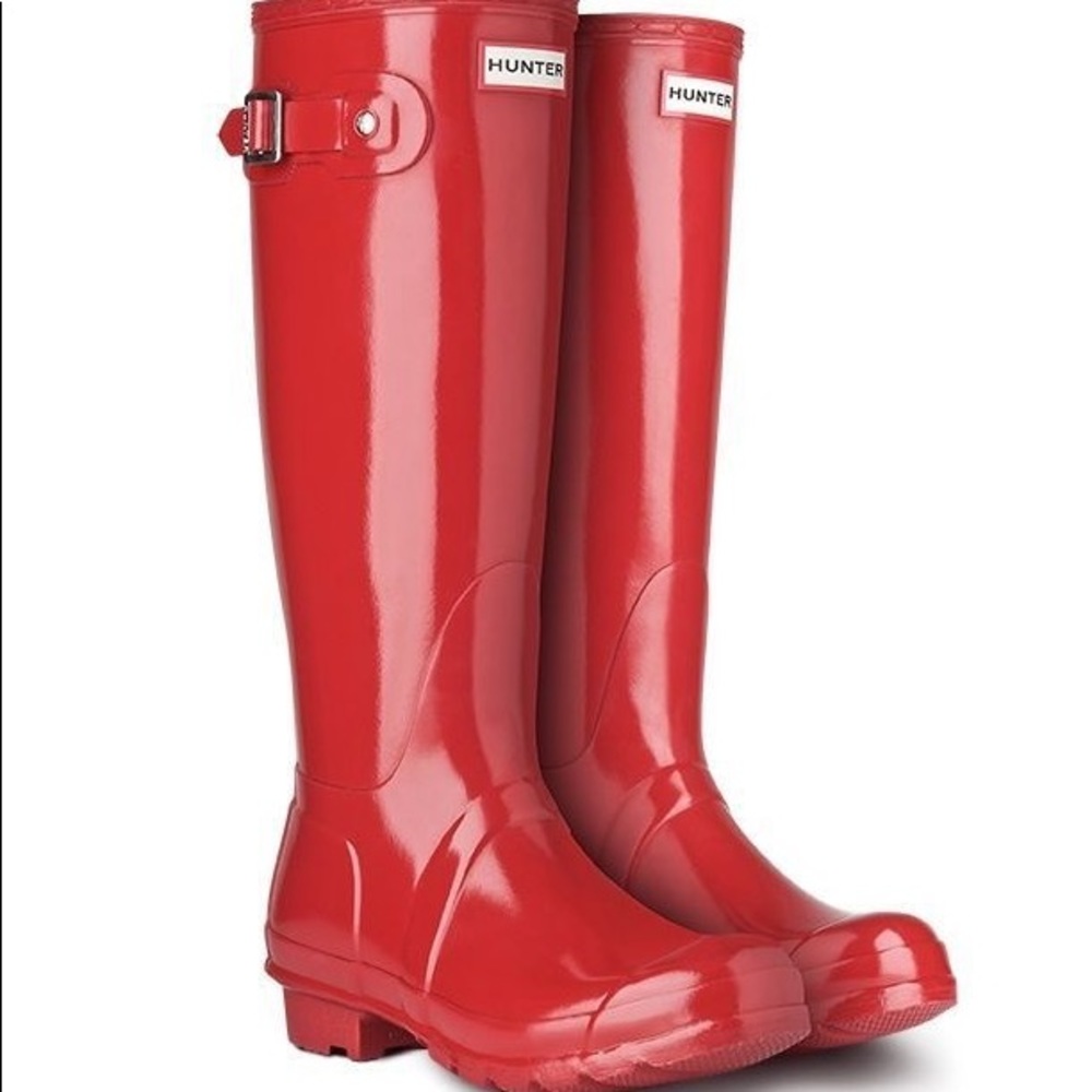 HUNTER Rain Boots • Tall Red Gloss